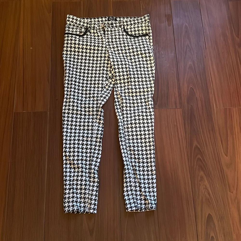 Allen B Houndstooth Pattern Pants Size 10